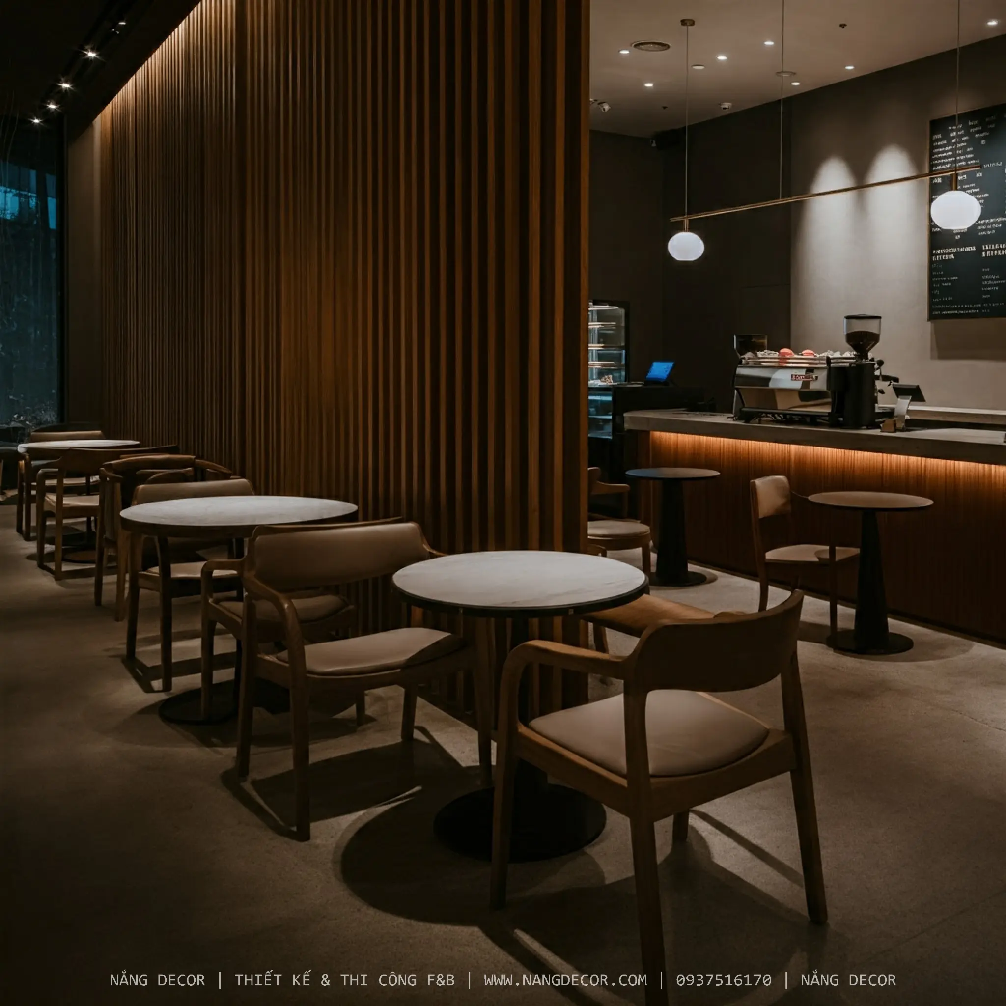 Mô hình quán cafe sân vườn đẹp, thiết kế bởi Nắng Decor