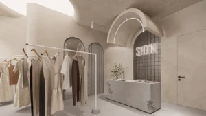 Thiết kế shop quần áo SYD’n: Tinh tế, tối giản và hiện đại