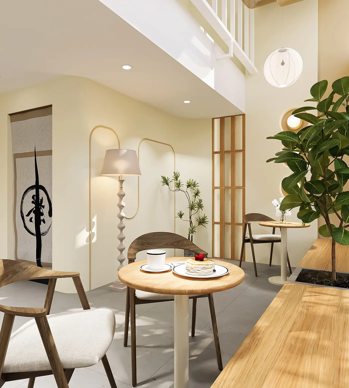 Bố trí công năng khoa học trong không gian thiết kế quầy bar cafe chuyên nghiệp.