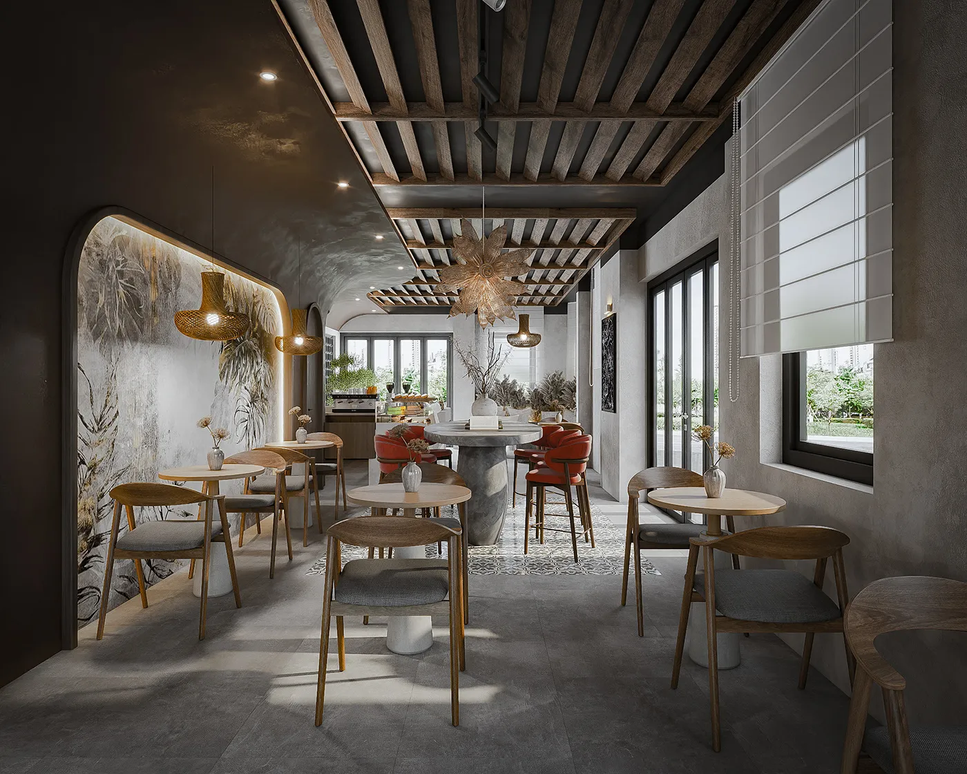 Mẫu thiết kế cafe sân vườn độc đáo và thu hút