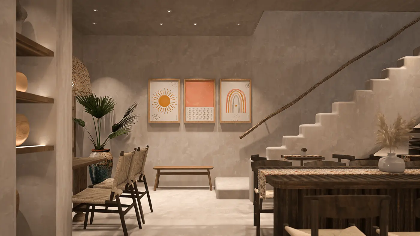 Bản vẽ bố trí mặt bằng công năng cho một quán cafe 2 tầng chuyên nghiệp do Nắng Decor thực hiện.