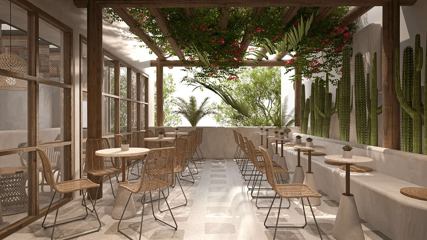 Bố trí quầy bar trong thiết kế nội thất quán cafe chuyên nghiệp.