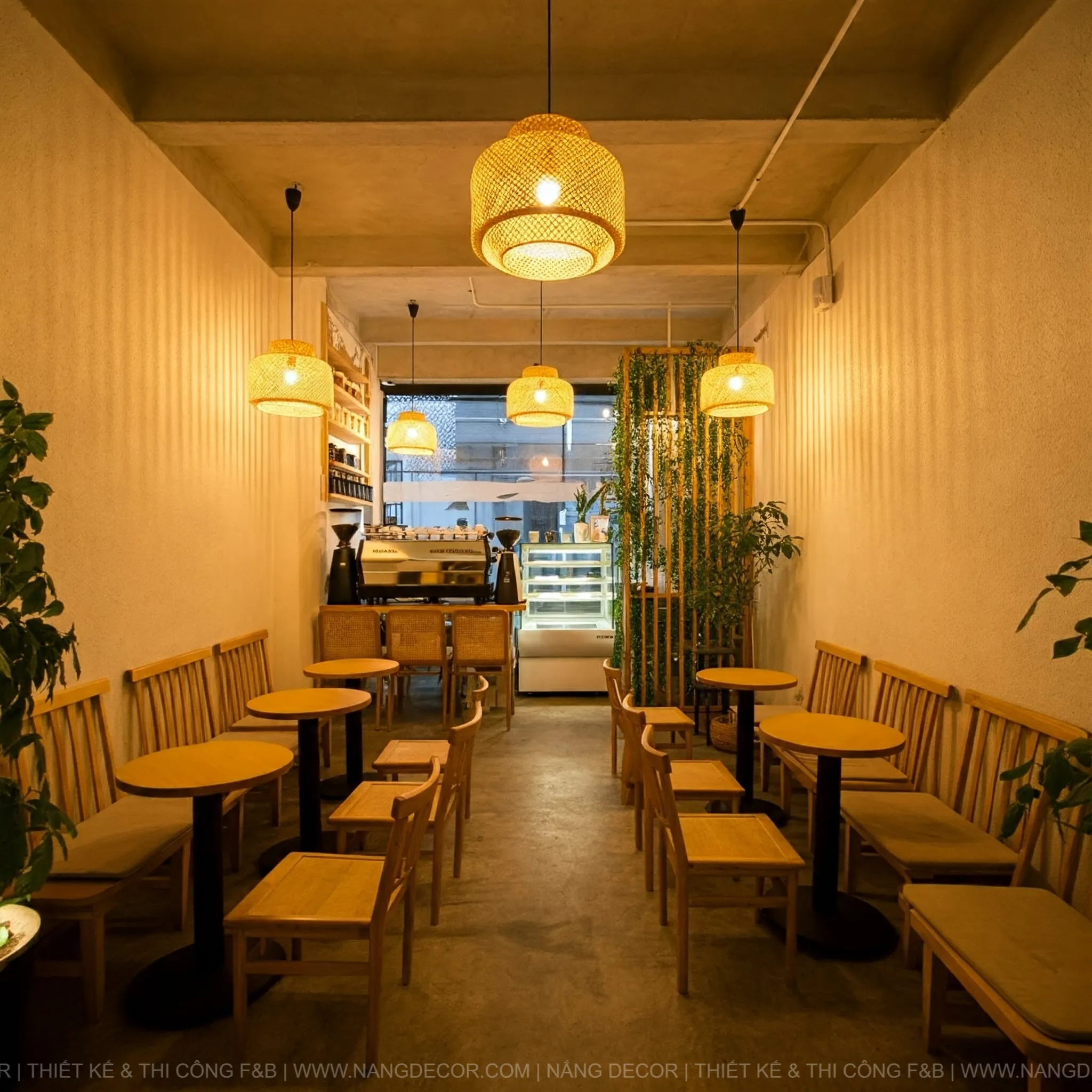 Chi tiết bố trí quầy bar trong bản vẽ quán cafe nhỏ