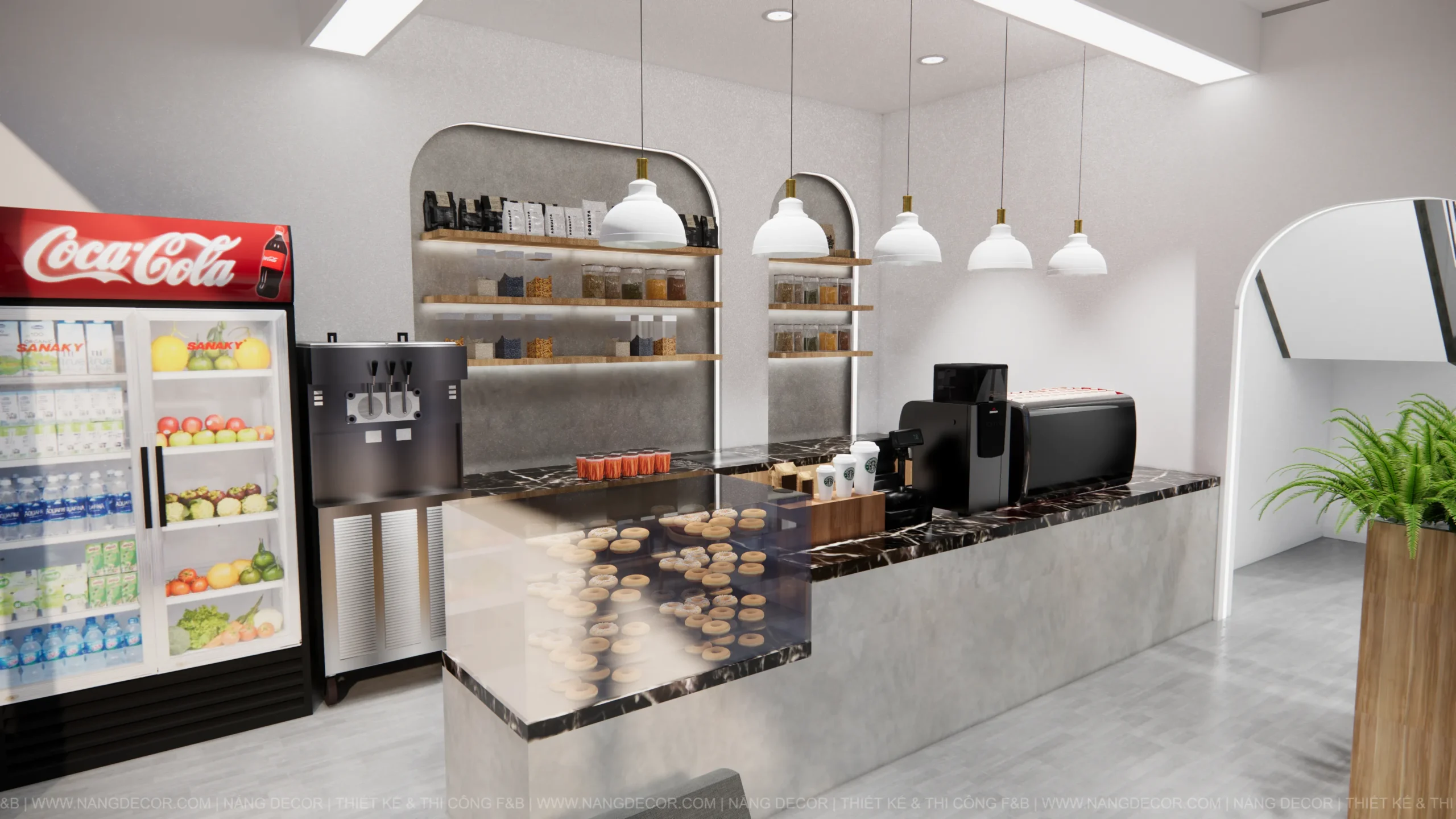 đội ngũ Nắng Decor tư vấn bản thiết kế quán cafe cho chủ đầu tư