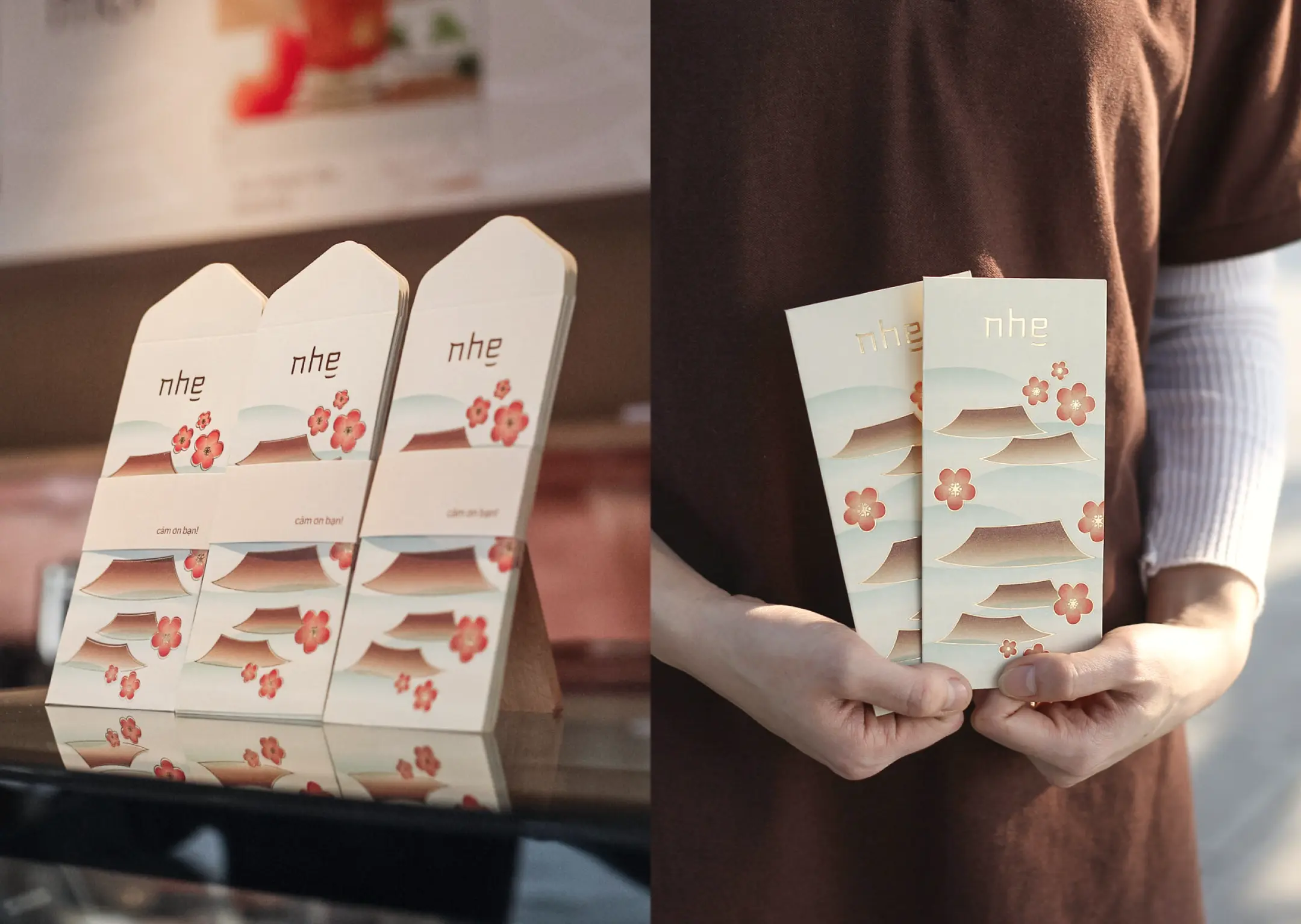 Không gian bên trong một quán cafe container được thi công hoàn thiện.