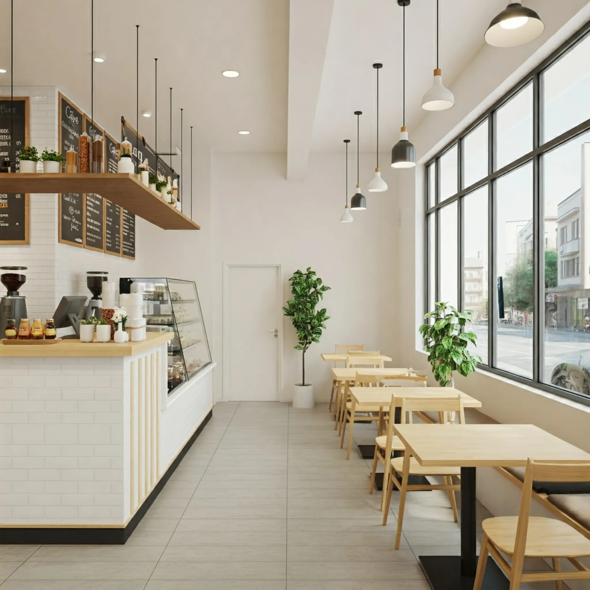 Kiến trúc mặt tiền quán cafe với không gian vỉa hè tận dụng hiệu quả