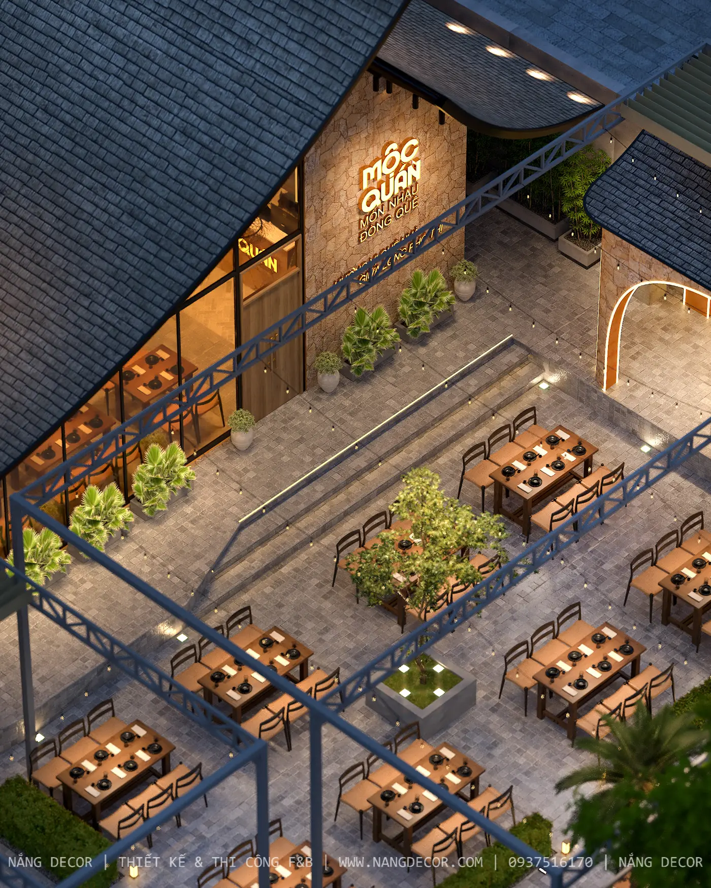 Thi công quầy bar và khu vực ăn uống chuyên nghiệp cho nhà hàng