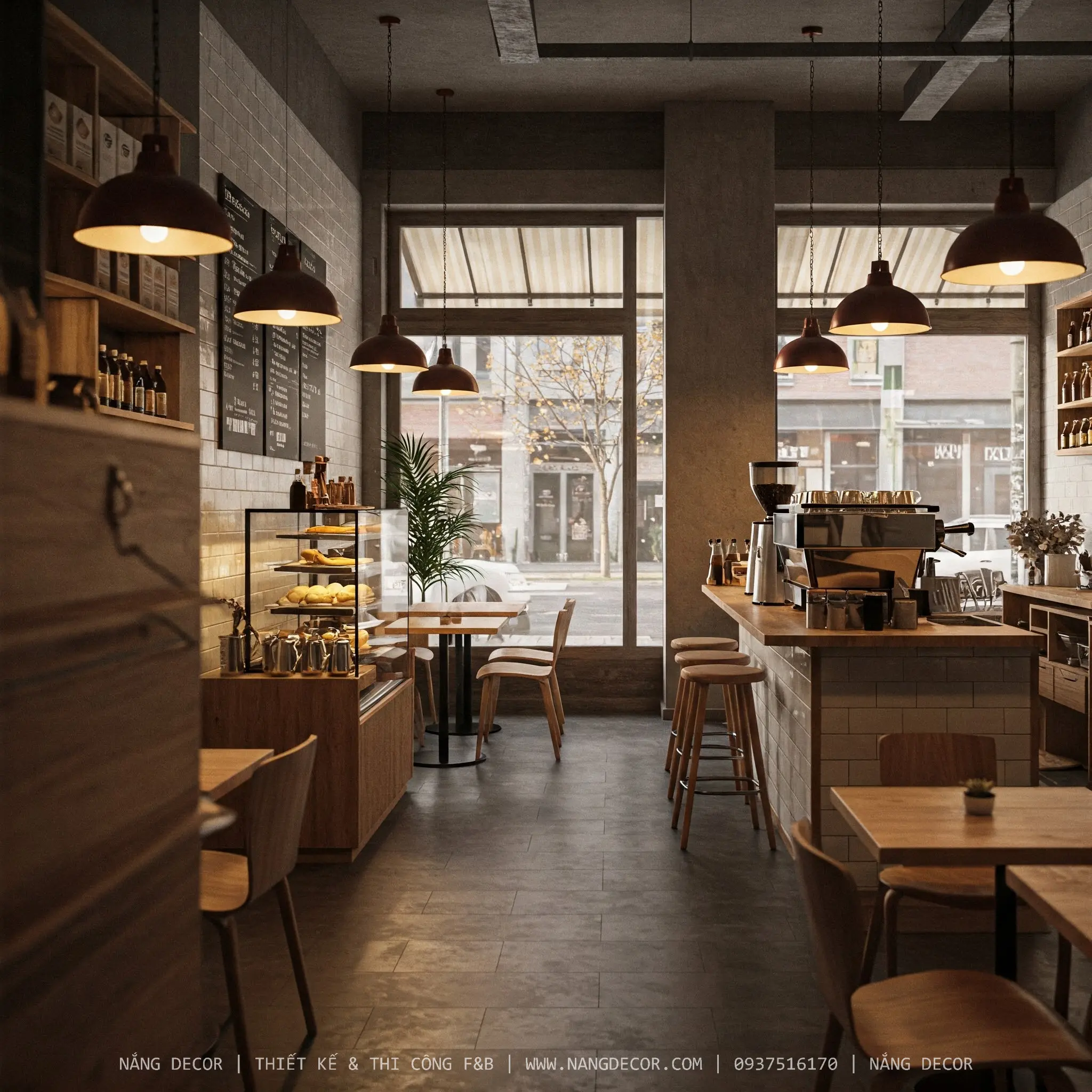 Mẫu thiết kế quán cafe sân vườn phong cách Địa Trung Hải gần gũi.