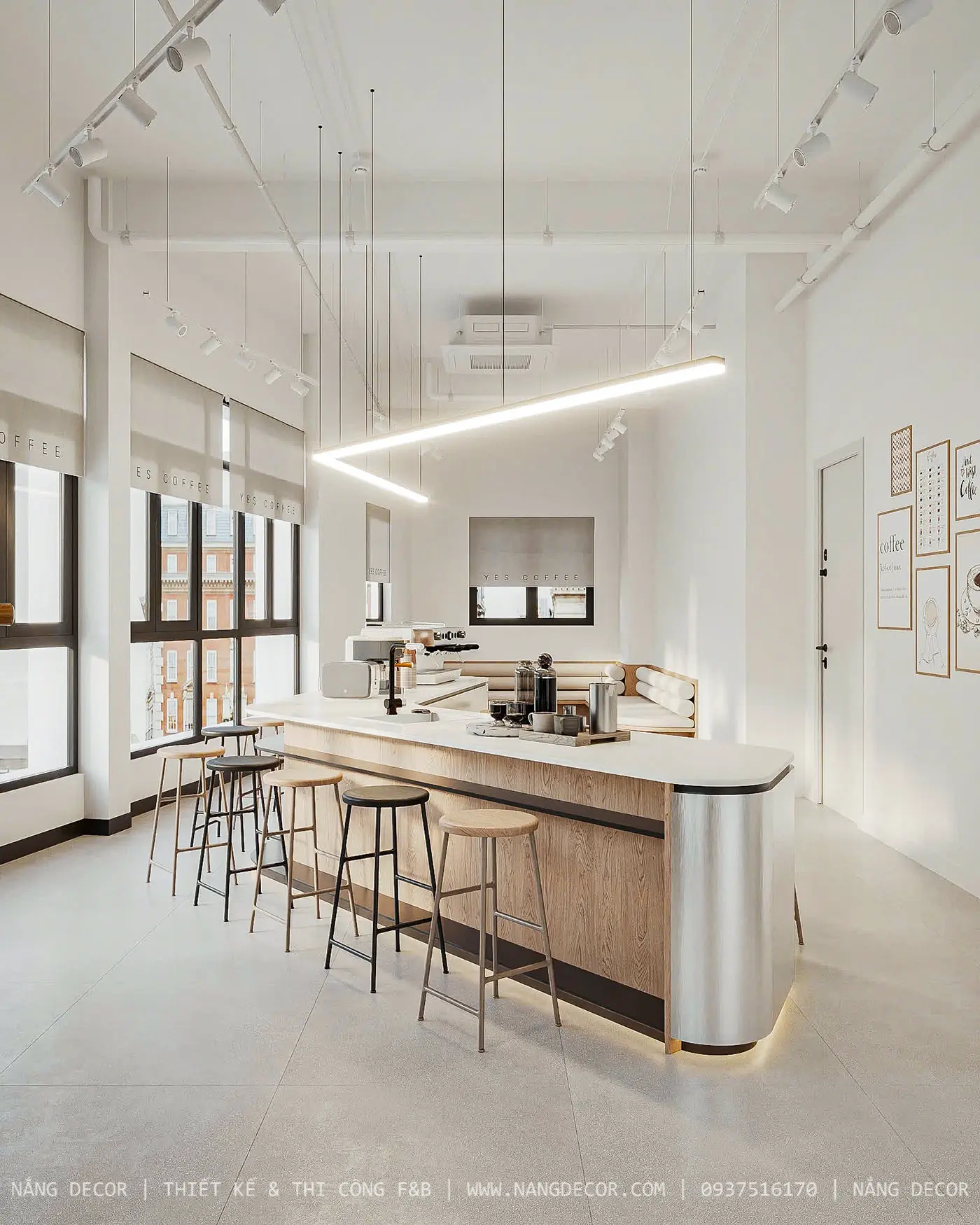 Ý tưởng thiết kế quán cafe vintage chuyên nghiệp từ Nắng Decor